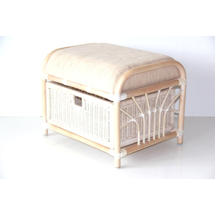 Bay Isle Home Eukleides Rattan Storage Ottoman | Wayfair